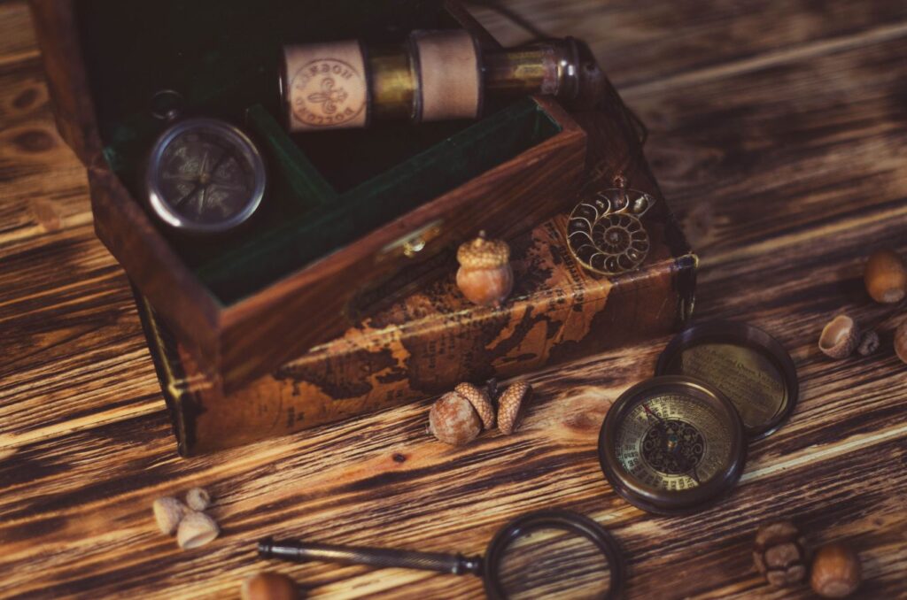 Vintage compass representing character, integrity, and strong principles in Warren Buffett quotes on life and success
