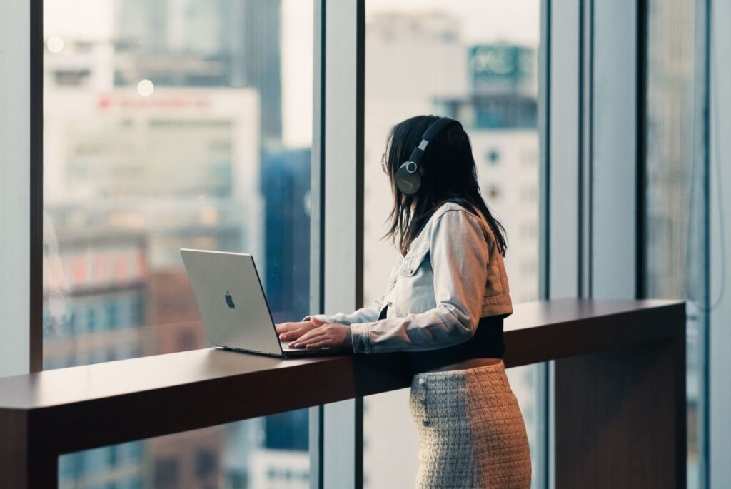 Entrepreneur using ChatGPT for entrepreneurs to build a business and improve productivity