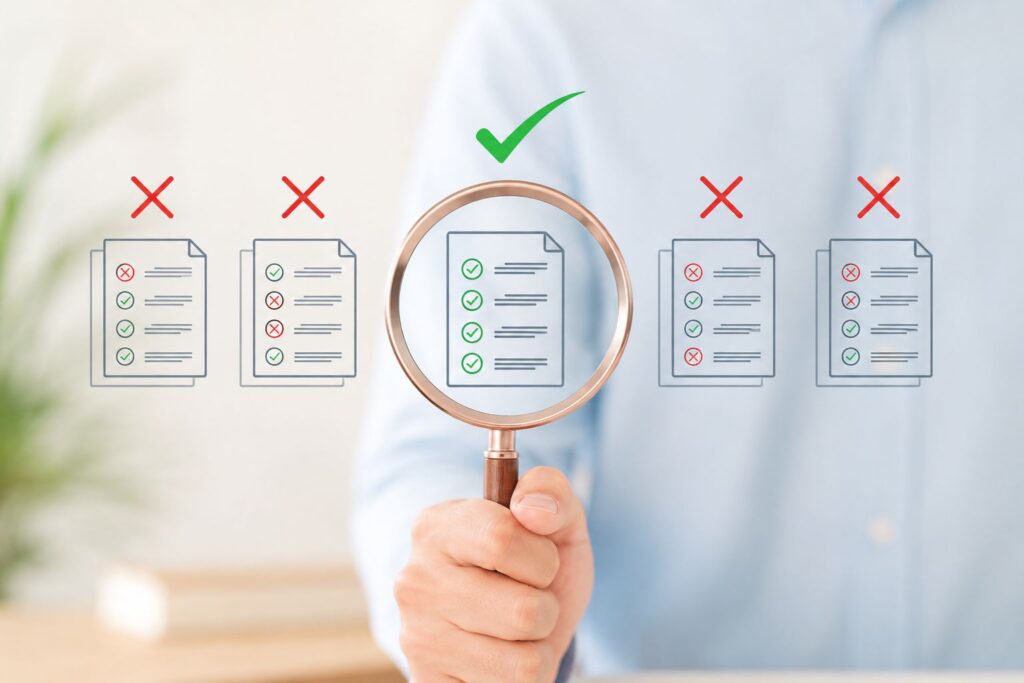 Entrepreneur evaluating AI platforms and comparing features to choose the best AI solution for productivity, automation, and business growth